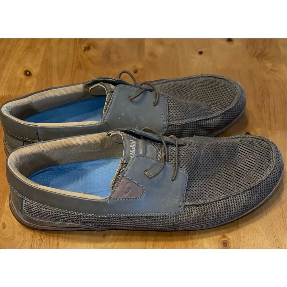 OluKai Mano Mesh Slip On Loafer‎ Mustang Brown Men 11 Quick Dry Casual